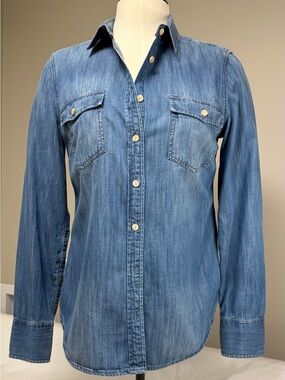 J. Crew Chambray Button-Front Shirt